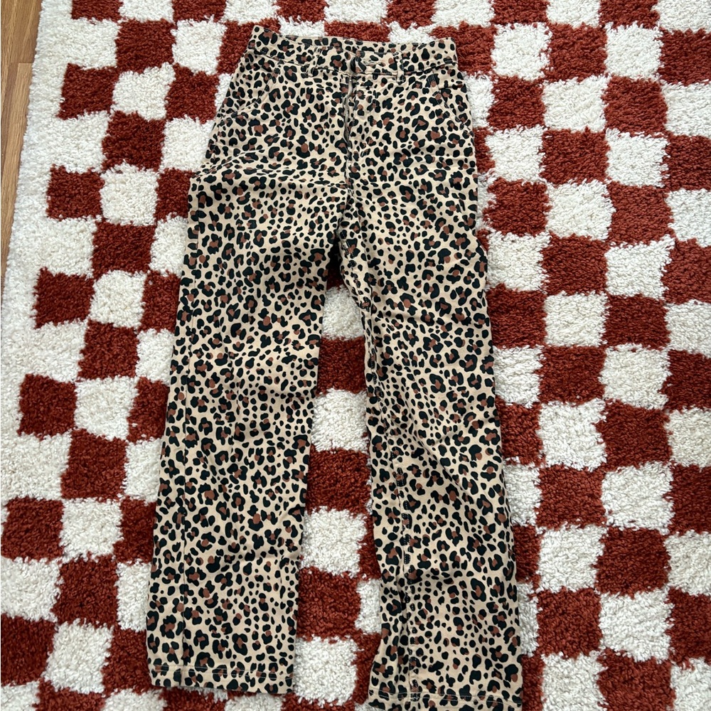 Monki Leopard Print Jeans